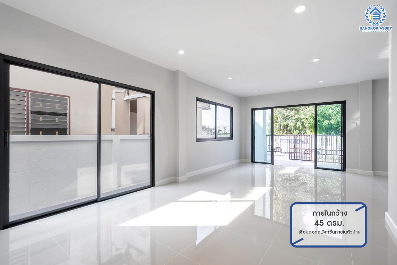 บ้านมือสองตกแต่งใหม่ ม.ลภาวัน9 ชัยพฤกษ์-ปากเกร็ด โซนต้นโครงการ เดินทางสะดวก เนื้อที่ 54.7 ตร.ว. ฟังก์ชั่น 3 ห้องนอน 2 ห้องน้ำ 2 ที่จอดรถ ภายในกว้างห้องครัวขนาดใหญ่ ตอบโจทย์คนรักการทำอาหาร บนทำเลที่ดีที่สุด! เชื่อมต่อเมือง ใกล้เซ็นทรัลแจ้งวัฒนะ และรถไฟฟ้าสายสีม่วง "สถานีบางพลู"